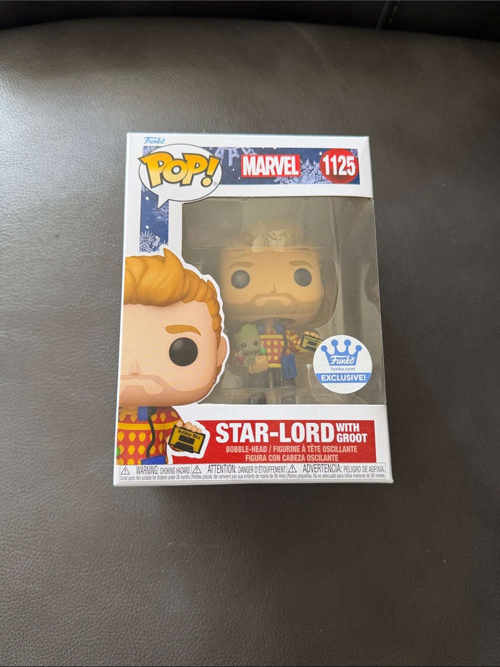 Funko Star-Lord with Groot – Red & Yellow Sweater